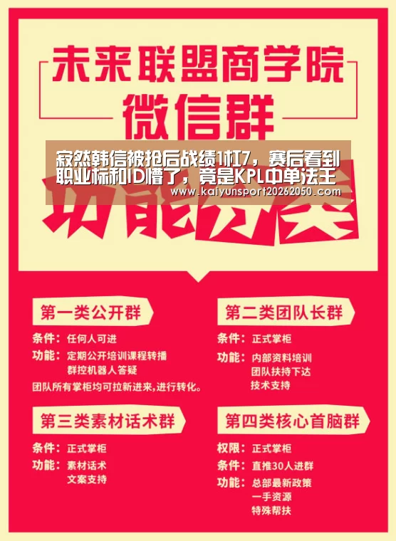 寂然韩信被抢后战绩1杠7,赛后看到职业标和ID懵了,竟是KPL中单法王【开云真人】(图1) 开云电竞